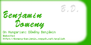 benjamin domeny business card